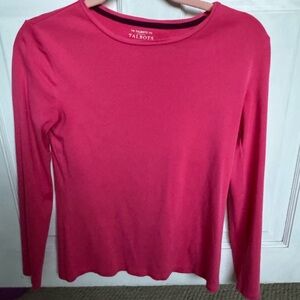 Talbots Vibrant Pink Long Sleeve Tee